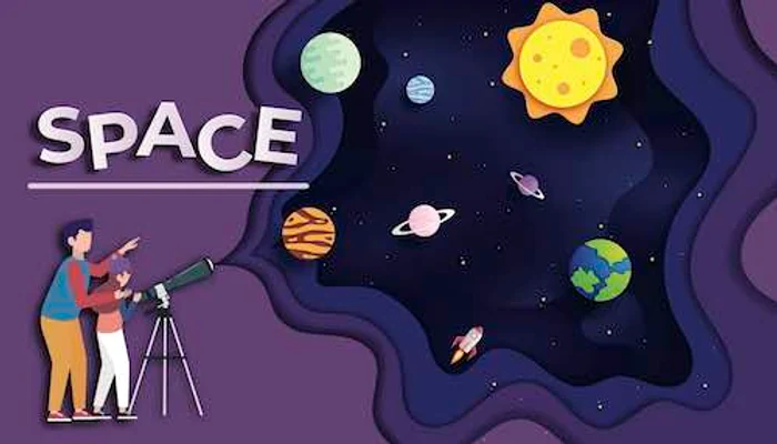 copil si parinte privind cerul prin telescop