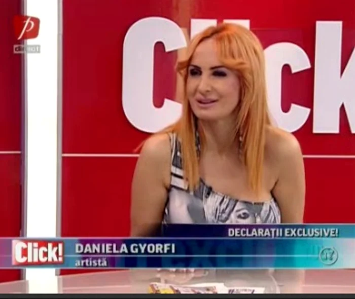 Daniela, în platoul emisiunii Click!