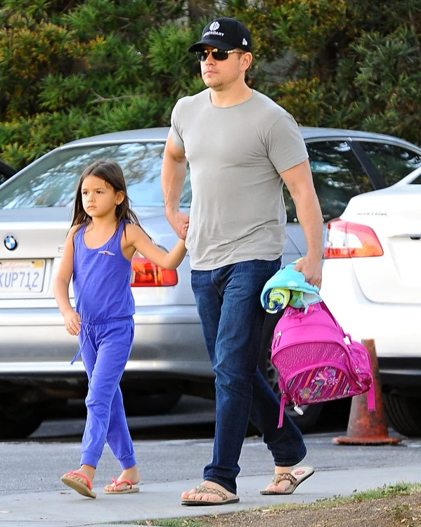 Matt Damon Takes His Daughter To A Playdate jpeg