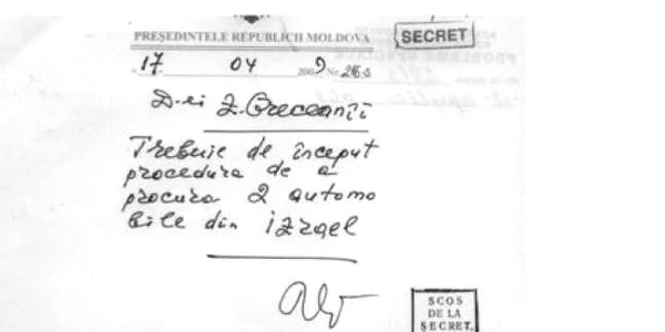 Documentul secret din aprilie 2009