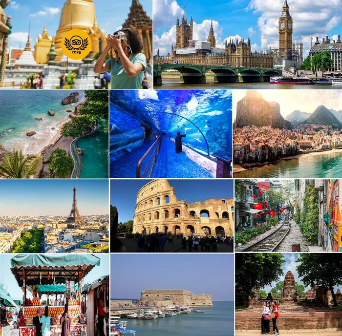 Cele mai bune destinații din lume în 2025 potrivit TripAdvisor Colaj TripAdvisor