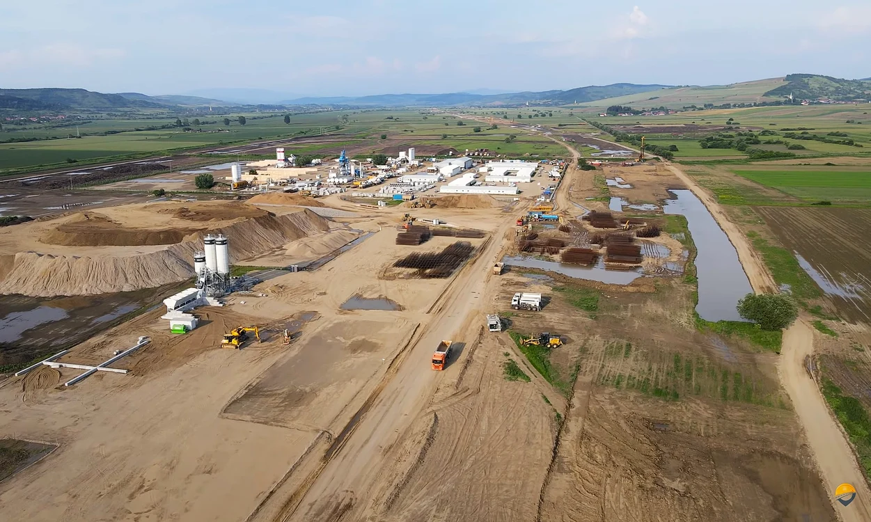 Șantier de pe Autostrada Unirii. Foto: Asociația Pro Infrastructură. Facebook