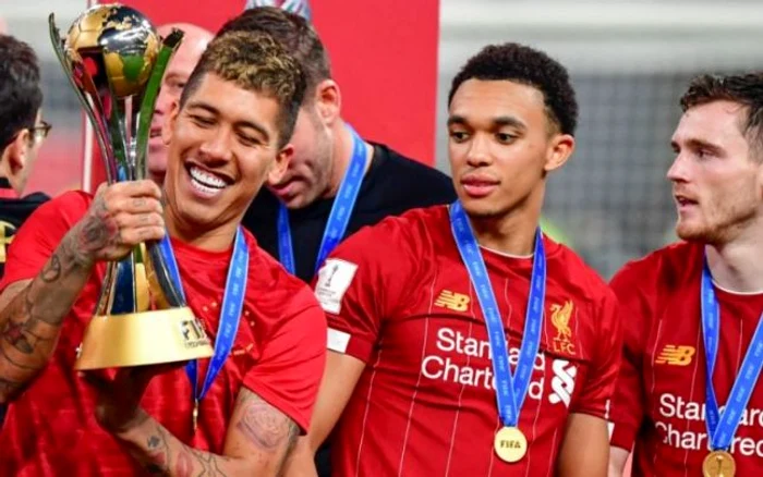 Brazilianul Roberto Firmino (stânga) a adus trofeul pentru Liverpool prin golul său din prelungiri în finala cu Flamengo (Brazilia)