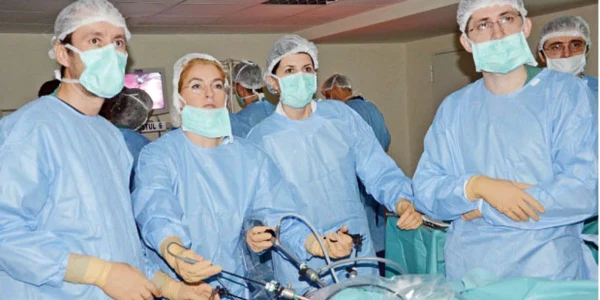 Medicii români se specializează în laparoscopie făcând practică pe porci