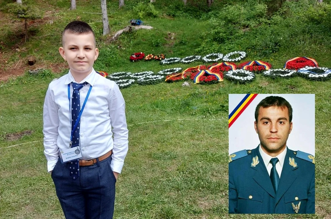 
    Ștefan Dragnea (10 ani și jumătate) a revenit azi în locul în care s-a prăbușit elicopterul tatălui său  