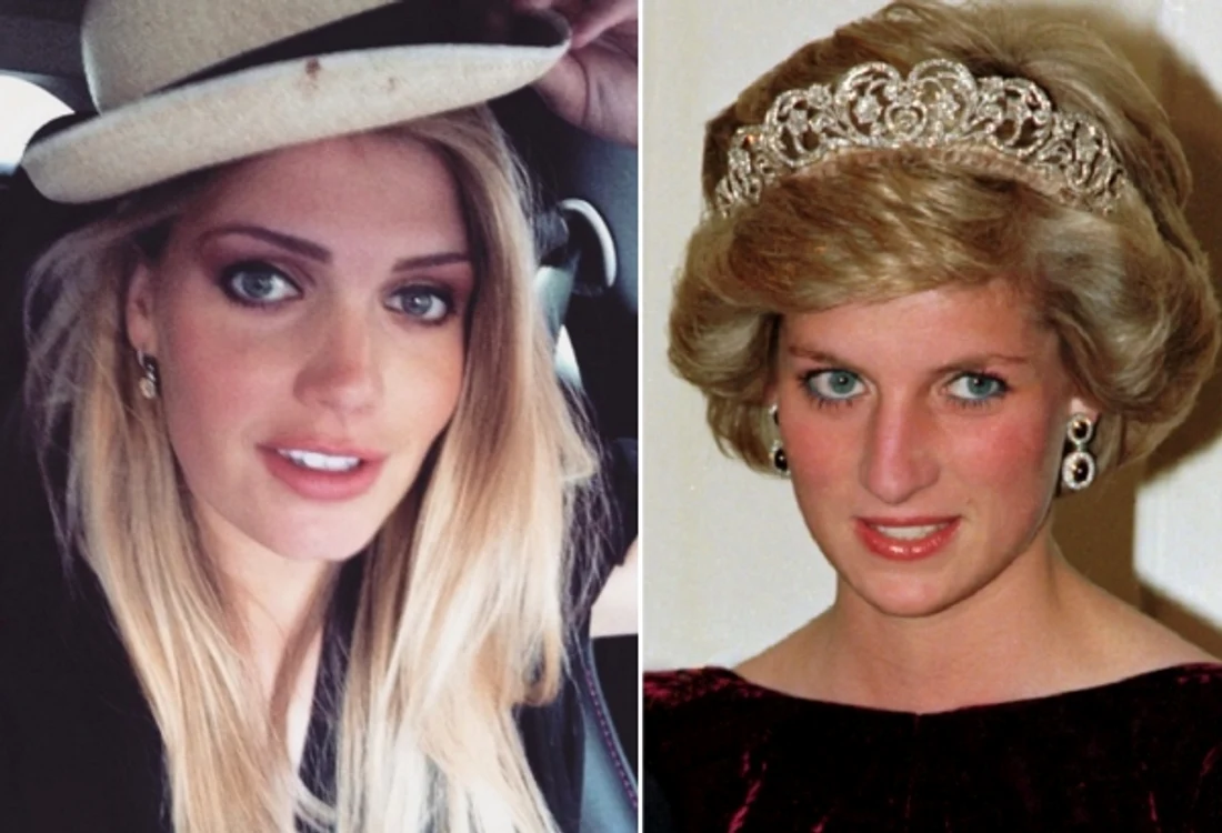 Lady Kitty (foto stânga) seamănă foarte bine cu Prințesa Diana (foto dreapta)