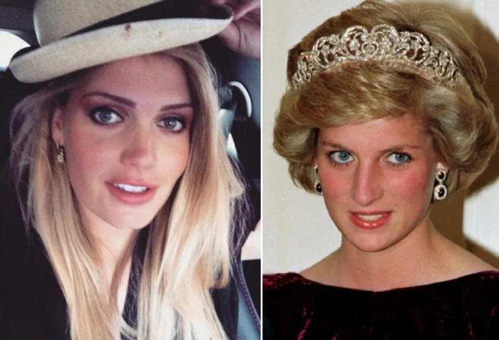 Lady Kitty (foto stânga) seamănă foarte bine cu Prințesa Diana (foto dreapta)