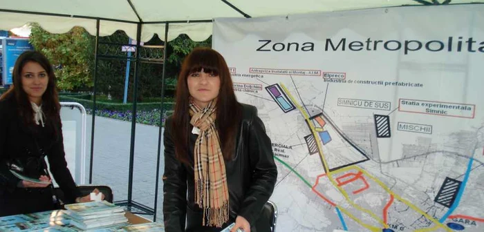 Standul unde a fost promovată strategia de dezvoltare a Bănia