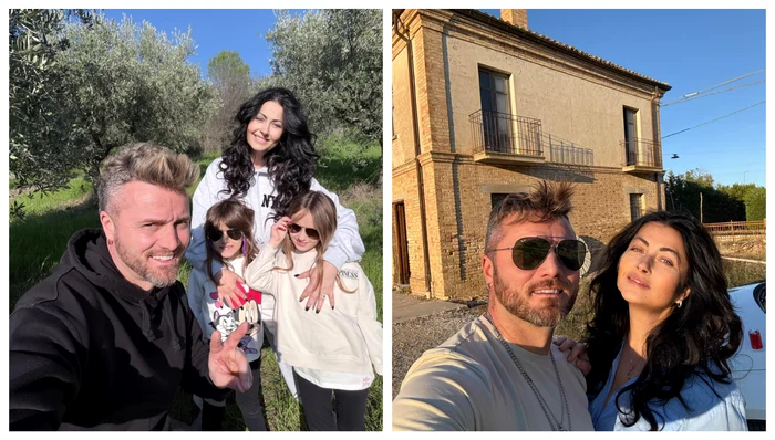 Tavi Clonda și Gabriela Cristea, alături de cele două fetițe ale lor / foto: Click!