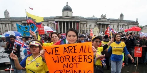 imigranti protest UK 