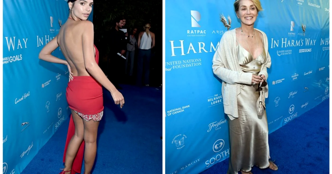 Emily şi Sharon, cu ţinute nepotrivite la o cină oficială. FOTO Getty Images