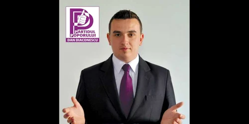 Afişul celui mai tânăr primar din Bistriţa-Năsăud, Paul Dumitru Ştir (foto: facebook)