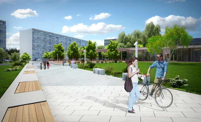 Spațiul verde din zona Sălii Palatului