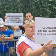 Protest sindicalisti educatie 12 aug 2025 Foto FSI spiru haret jpg