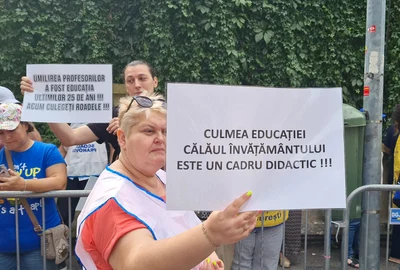 Protest sindicalisti educatie 12 aug 2025 Foto FSI spiru haret jpg