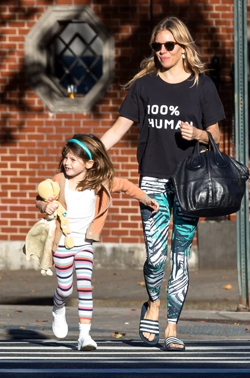 Sienna Miller out for a morning walk with her daughter Marlowe in the "Big Apple" jpeg