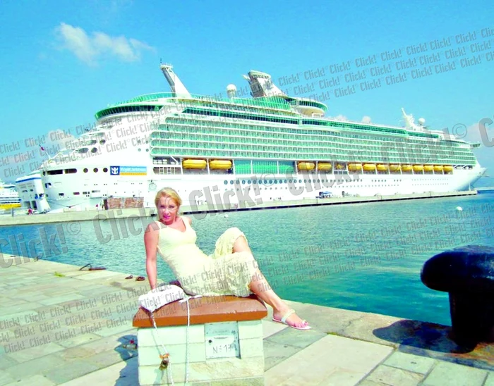 Sylvie în portul Ajaccio, la îmbarcarea pe vasul de croazieră