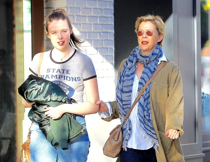 Annette Bening Shops With Her Daughter At The Gorve jpeg