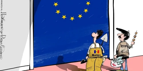 Moldova si Georgia la usa UE Caricatura RIA Novosti