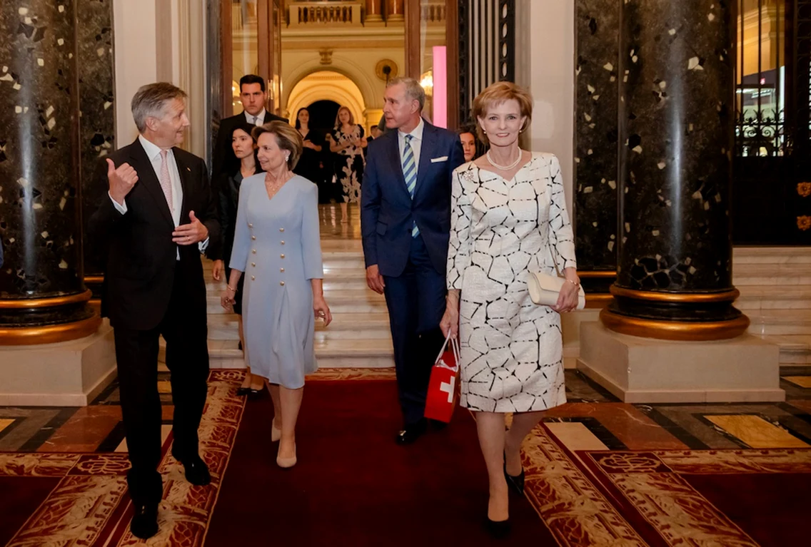 Majestatea Sa Margareta, Principele Radu și Principesa Sofia la BNR. FOTO: Alexandra Curea Gogu, Casa Majestății Sale