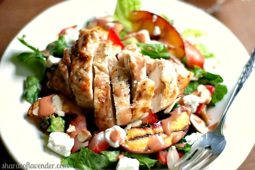 Nectarine Chicken Salad with Strawberry Balsamic Vinaigrette 12 jpeg