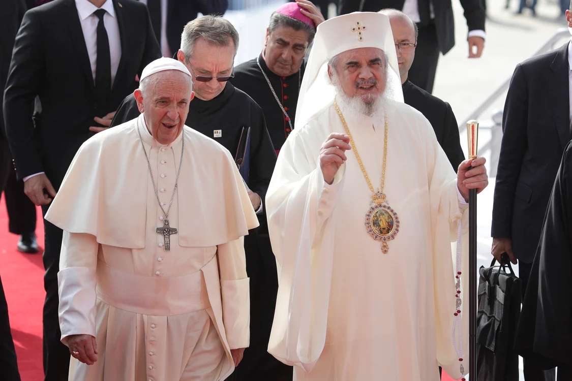 Patriarhul Daniel alături de Papa Francisc / foto: Arhiva Click!