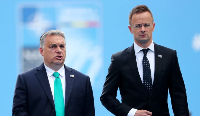 Viktor Orban și Peter Szijjarto FOTO EPA-EFE