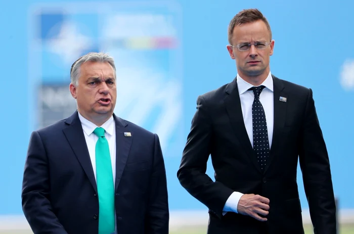 Viktor Orban și Peter Szijjarto FOTO EPA-EFE
