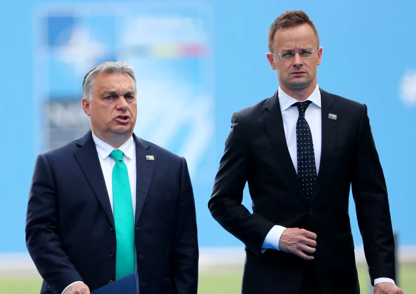Viktor Orban și Peter Szijjarto. FOTO EPA-EFE