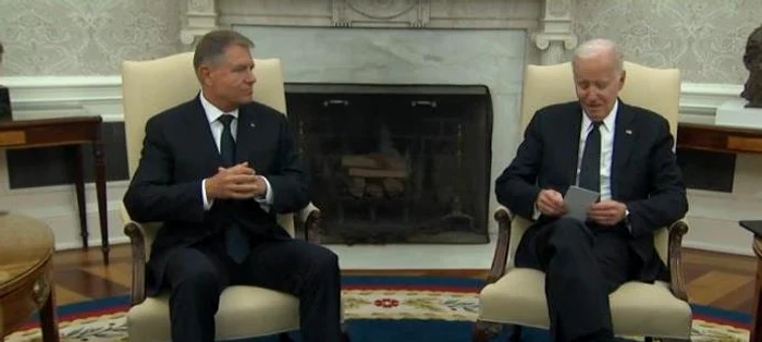 Președintele Iohannis s-a întâlnit cu Joe Biden, președintele SUA FOTO: captură video