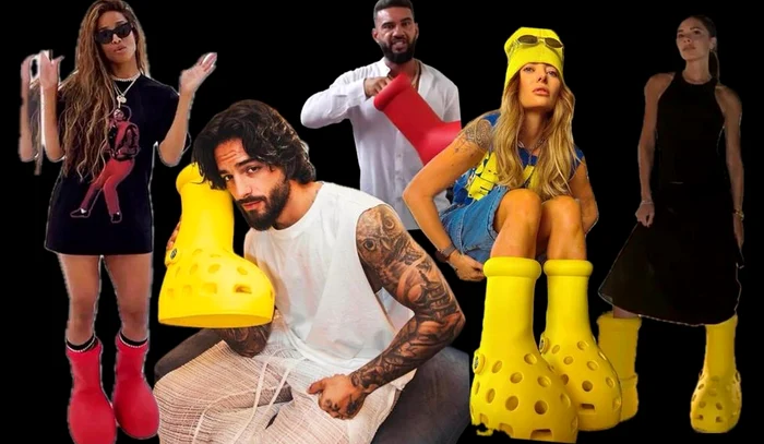 Isteria cizmelor gigant a ajuns de la Hollywood și în România / Foto: Colaj Instagram