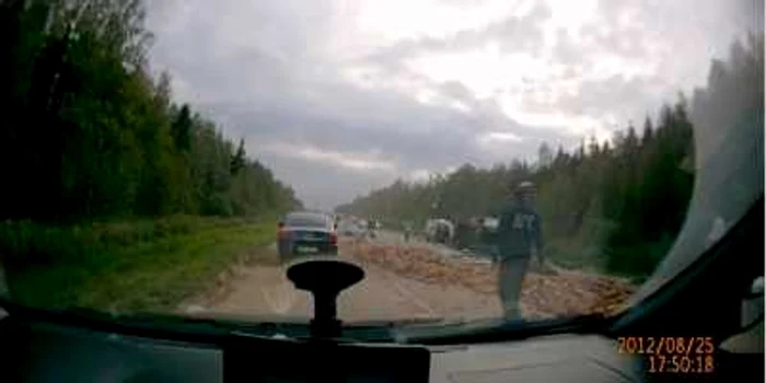 Captură video de la locul accidentului