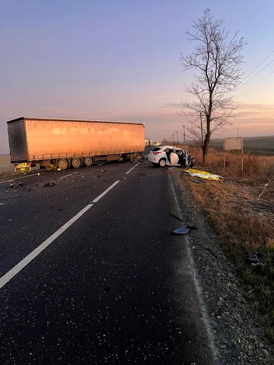 Accident cumplit în județul Ialomița FOTO IPJ Ialomița