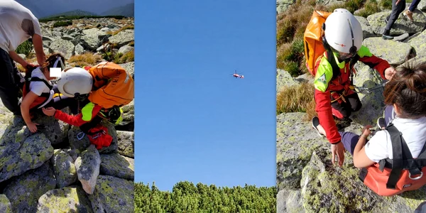Turista echipata cu opincute de panza, in retezat  Foto Salvamont Hunedoara jpg