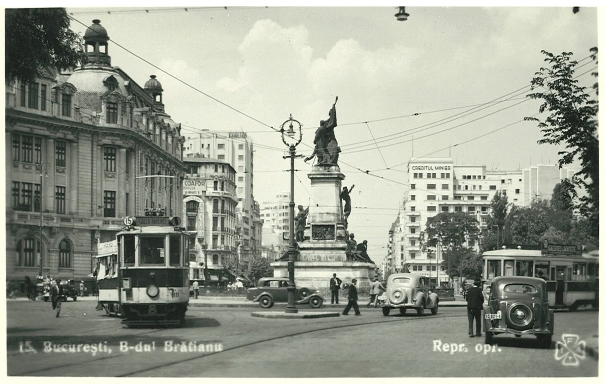 Bulevardul Brătianu din București, în perioada interbelică (© iMAGO Romaniae)