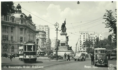 Bulevardul Brătianu din București, în perioada interbelică (© iMAGO Romaniae)