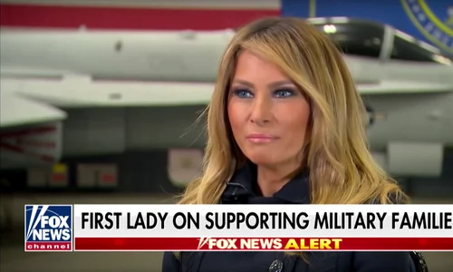 Melania Trump a apărut complet blondă în interviul pentru Fox News png