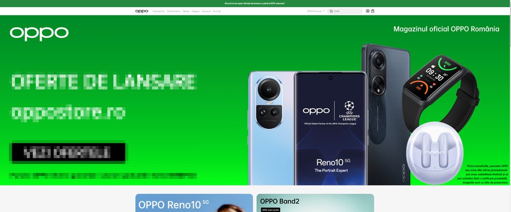 OPPO lansează în România propriul magazin online