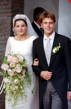 Clotilde Courau, Prințesa Veneției, la nunta cu Prințul Emanuele Filiberto de Savoia în 2003. FOTO: Getty Images