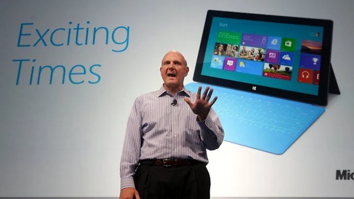 Steve Ballmer, la prezentarea Microsoft Surface.