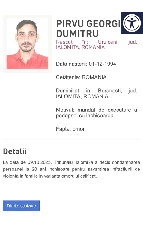 Bărbatul era căutat prin INTERPOL. FOTO Poliția Română