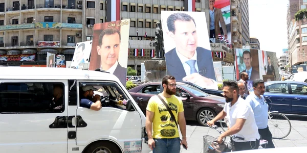 Portrete cu Bashar al-Assad FOTO EPA-EFE