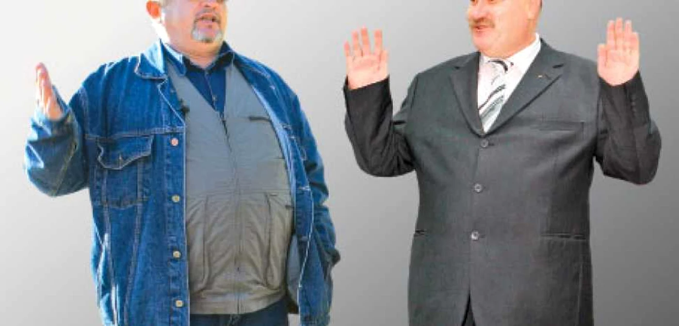 Ionel Boeru (stânga) şi Dorin Cârlan (dreapta), după 20 de ani