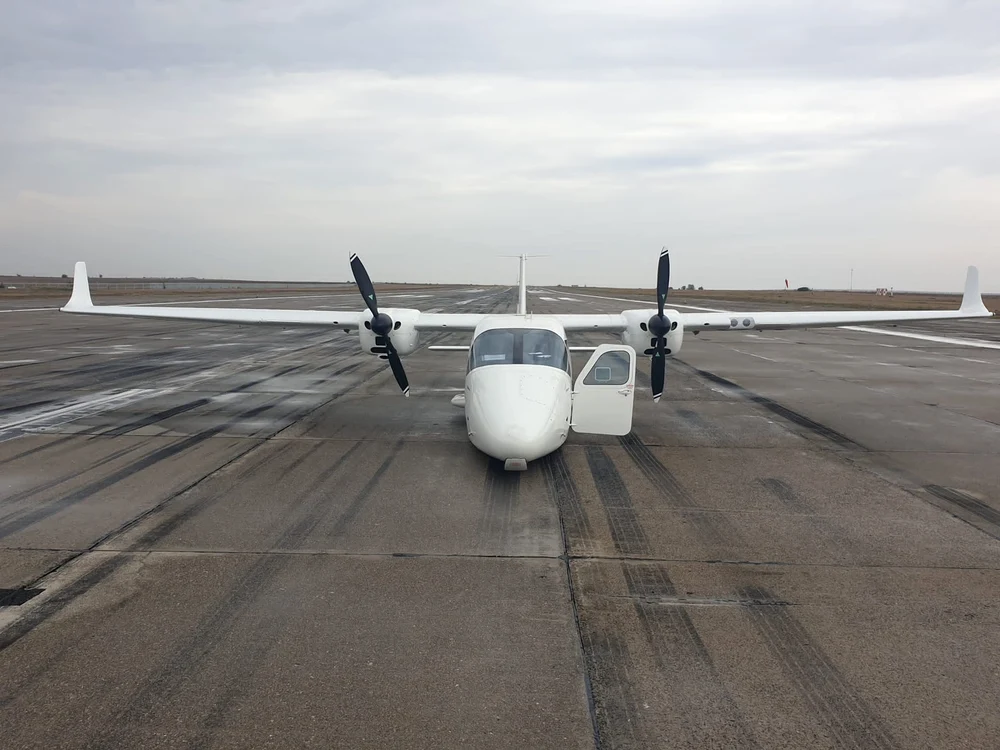 Aeronava cu probleme FOTO Aeroportul Mihail Kogălniceanu din Constanța