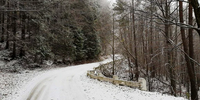 Drumul către staţiunea montană Vârful lui Roman - Horezu, Foto: FB Vârful Romani