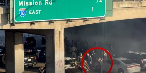 politist proteste los angeles, captura video jpg