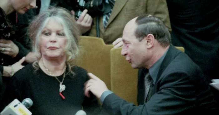 Brigitte Bardot și Traian Băsescu / foto: Mediafax