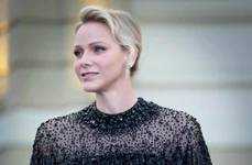 Prințesa Charlene în rochie Jenny Packham   Palatul Princiar jpg