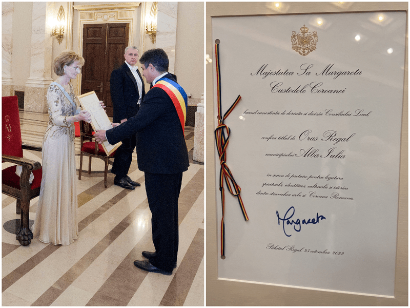 Alba Iulia a primit titulatura de Oraș Regal. În urmă cu 100 de ani, aici s-au încoronat Regii Ferdinand și Maria