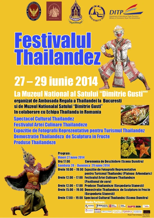Festivalul thailandez de la Muzeul Satului începe vineri, la ora 17.00